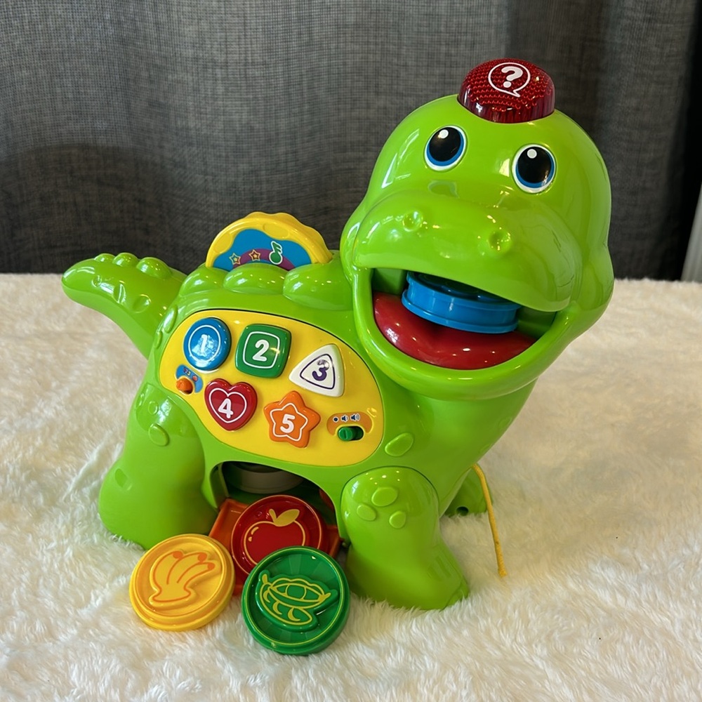 Vtech toddler Chomp and Count Dino interactive learning toy.